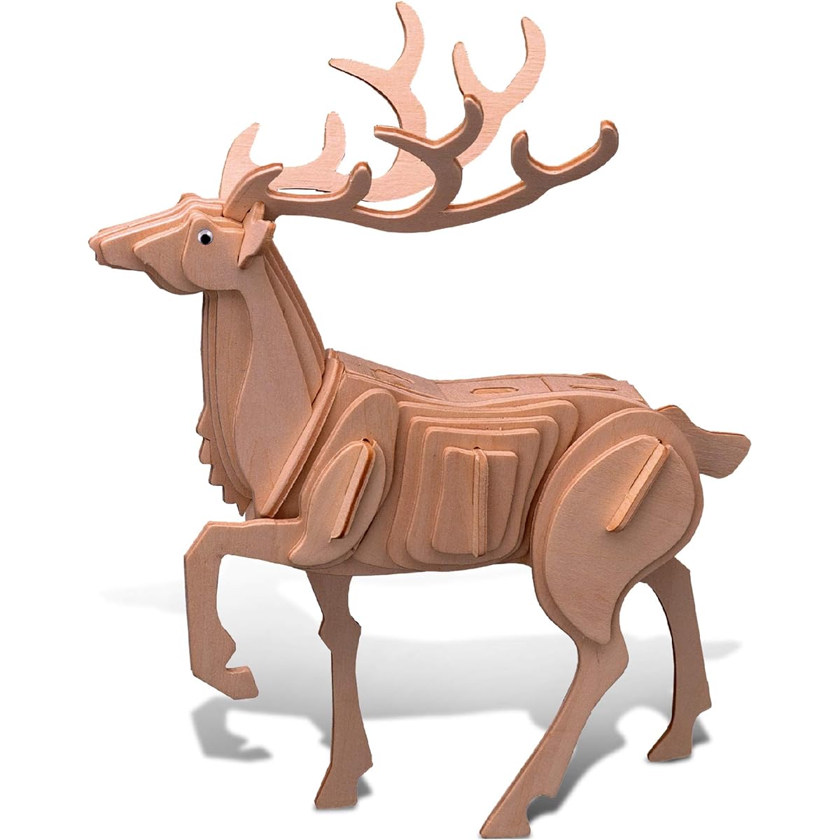 Puzzled Deer 3D Natural Wood Puzzle (38 Pieces)