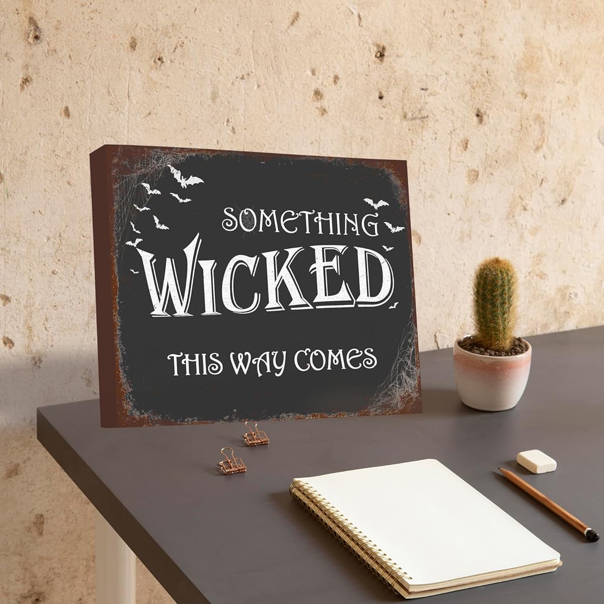 Feyerr Industrial Gothic Halloween Wall Decor Canvas