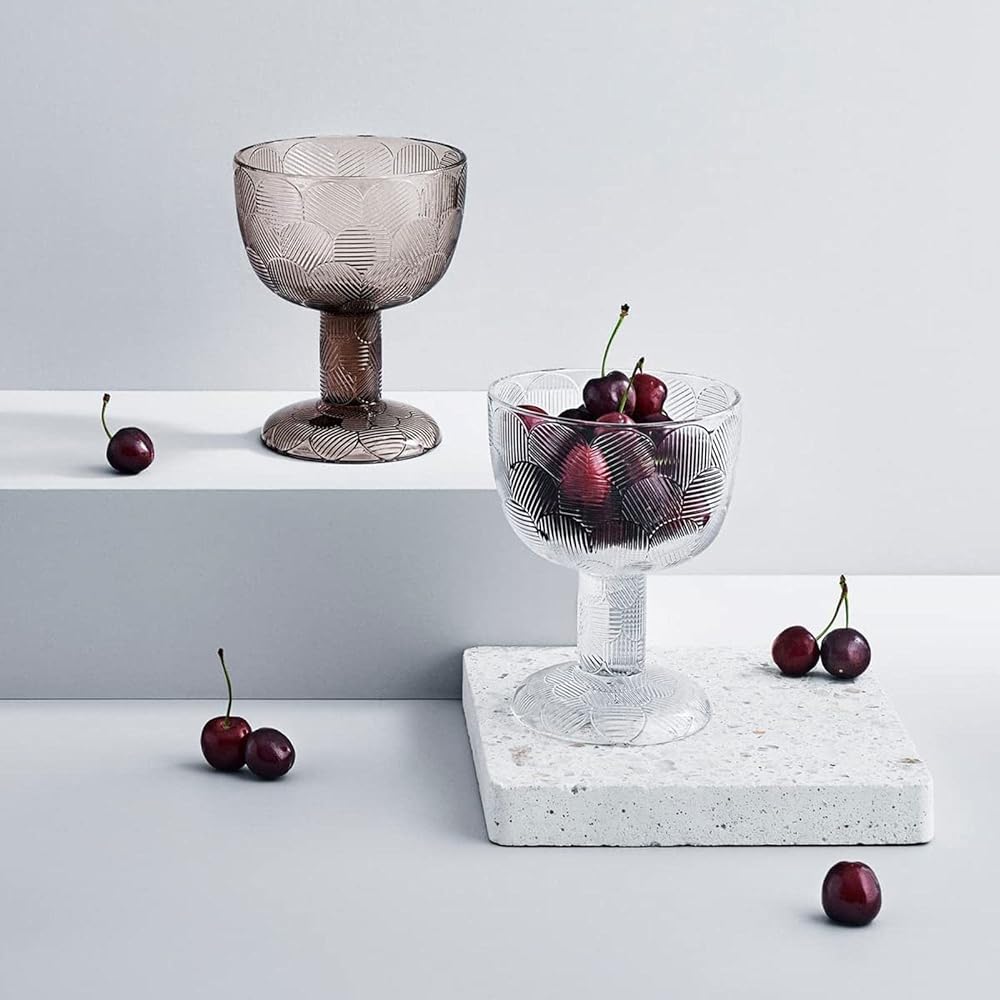 [Regular Imported Product] Iittala Miranda Bowl with Legs 145mm Clear 1051294