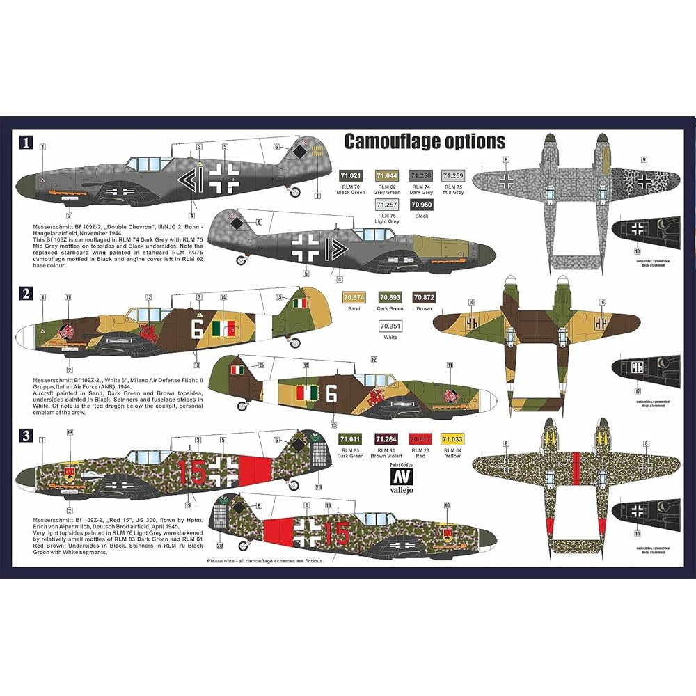Retrowings 1/72 Luftwaffe Messerschmitt Bf109Z-2 prototype twin-engine night fighter plastic model RTW7201