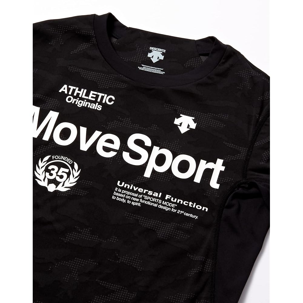 [DESCENTE] T-Shirt, Short Sleeve Shirt, Sweat Absorbent, Quick Drying, Stretch, UV Protection, UPF50+ MOVESPORT, Training, Running