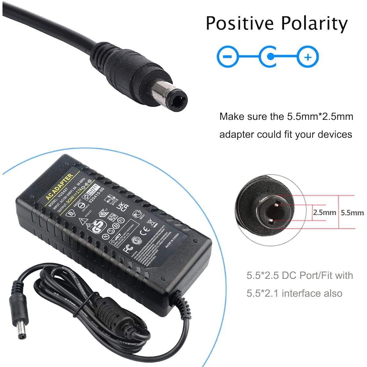 24V 2.7A Power Adapter Harman/Kardon Speaker TNUA2402703 COOLM Charger for Electronic Cutting Tools Silhouette Cameo 1 2 3 4 SD Portrait Studio Machine