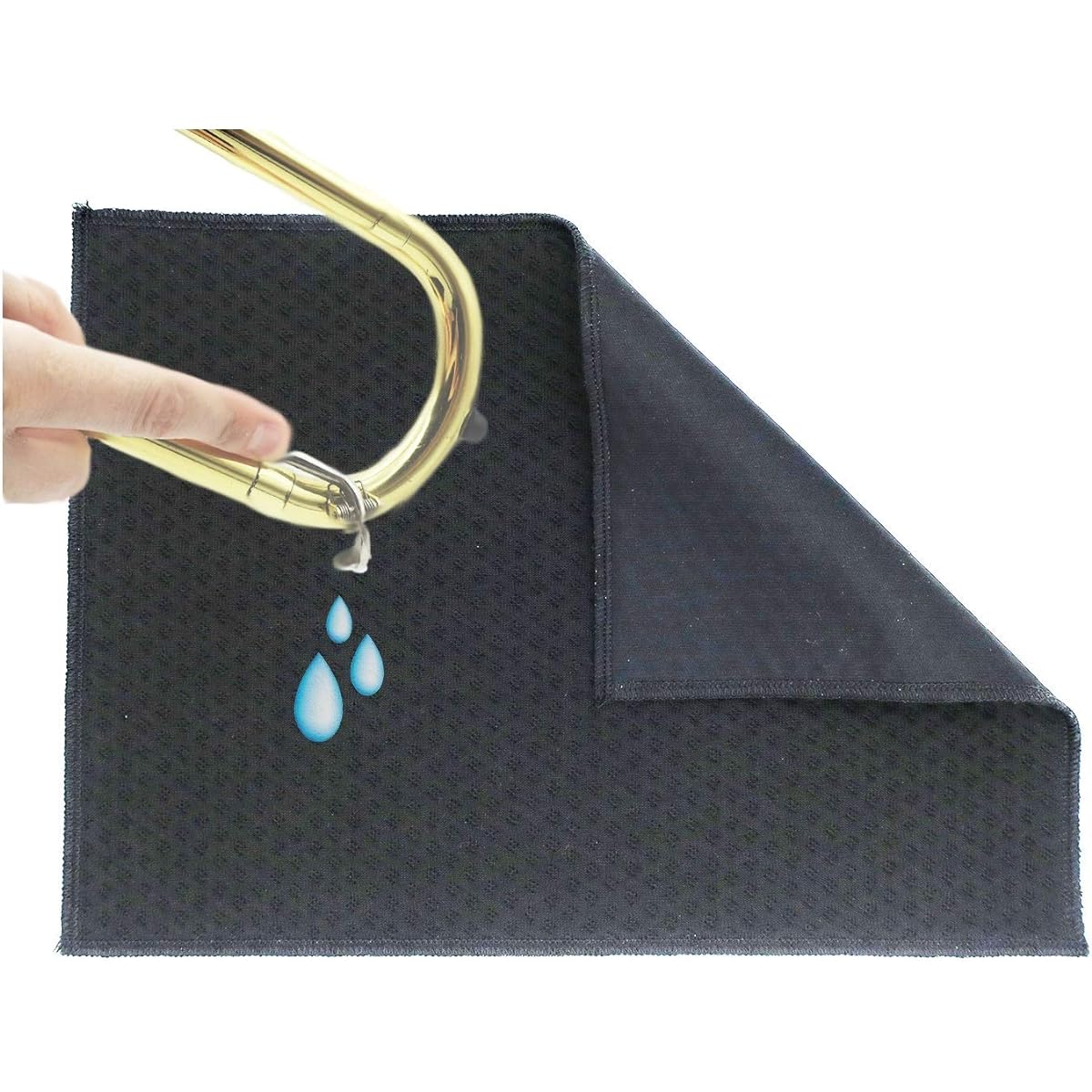 Spit Catcher - for Brass/Wind Instruments, Super Absorbent & Leak Proof, Antibacterial, Multi-Layer Cloth/Pad to Empty Spits, Self Packing...(Single)