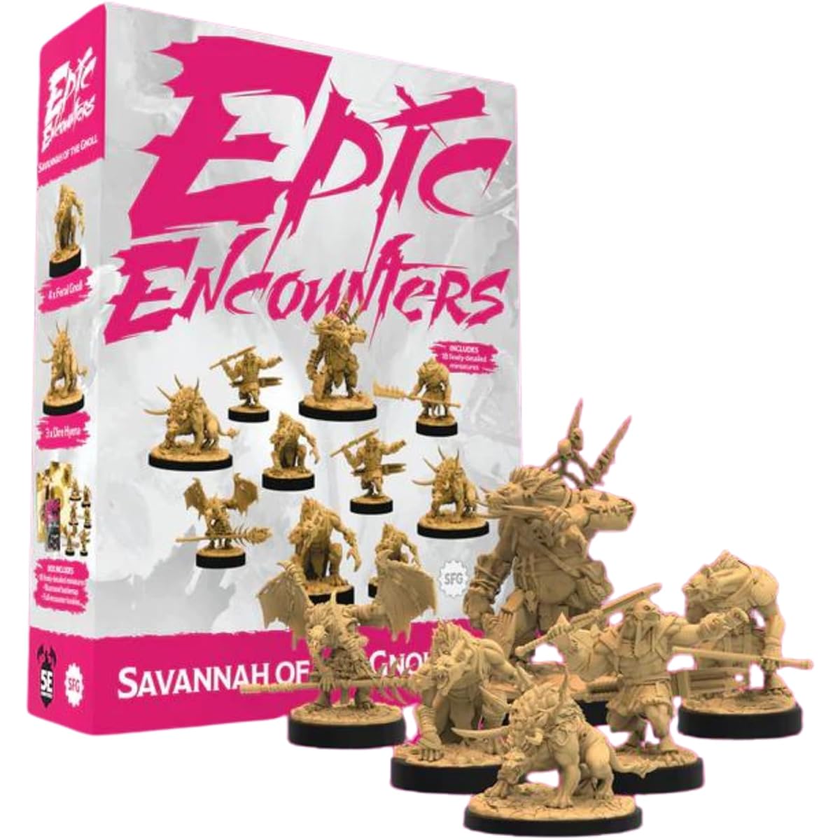 Steamforged Epic Encounters Bundle: Savannah of the Gnoll Pack and Wrath of the Gnoll Warseeker (2 items)