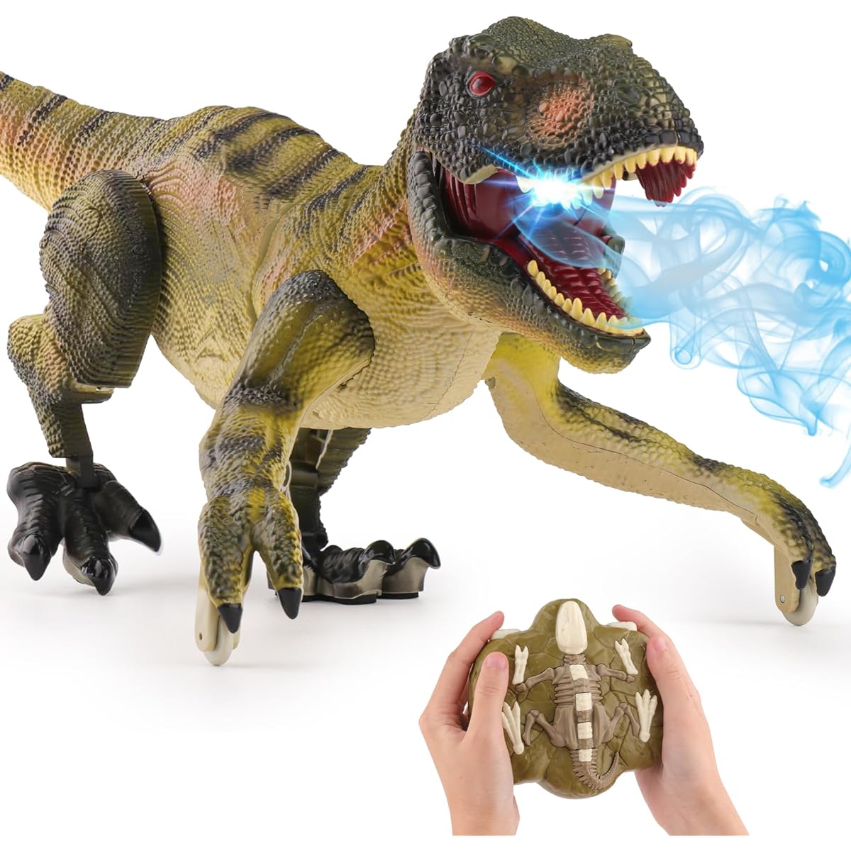 PREBOX Remote Control Dinosaur for Boys Age 4-7 - RC Robot Dinosaur Toys for Kids 3-5 8-12 Christmas Birthday Gifts for 5-7 Year Old Boys