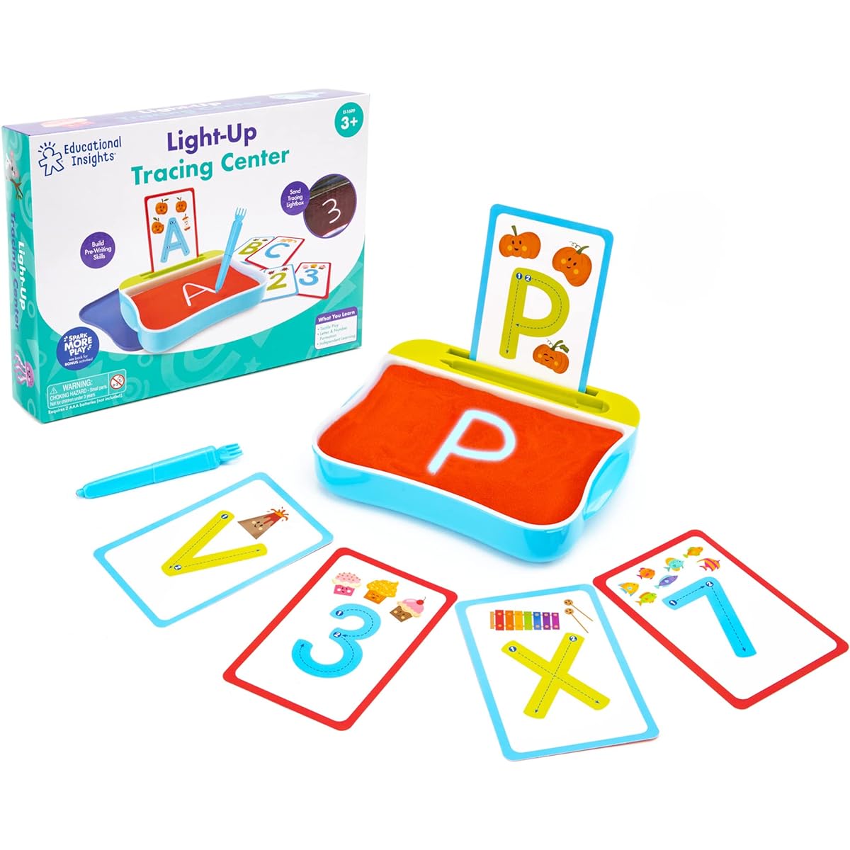 Educational Insights Light Up Tracing Center Alphabet Flash Cards Preschool Letter Formation for Boys & Girls Ages 3+