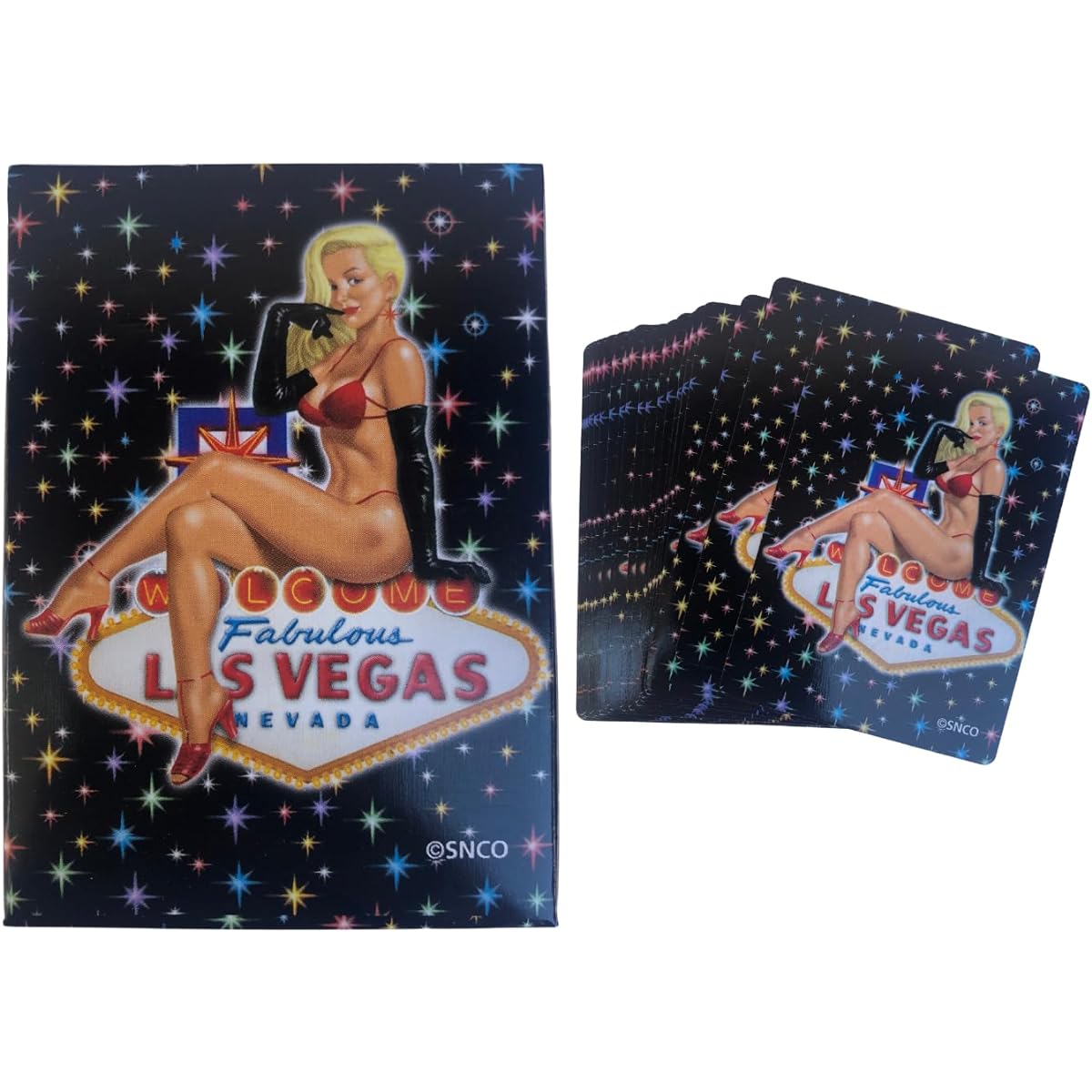 Luti Las Vegas Souvenir Playing Cards Pinup Girl Poker Deck Vintage Retro Classic Iconic Sign