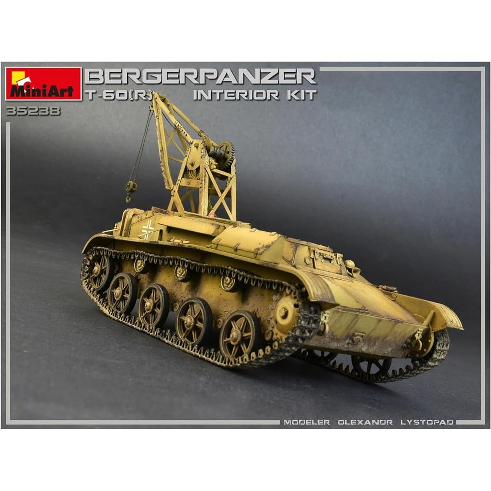 Miniart 1/35 Soviet Army T-60(r) Tank Recovery Vehicle Full Interior Internal Reproduction Plastic Model MA35238