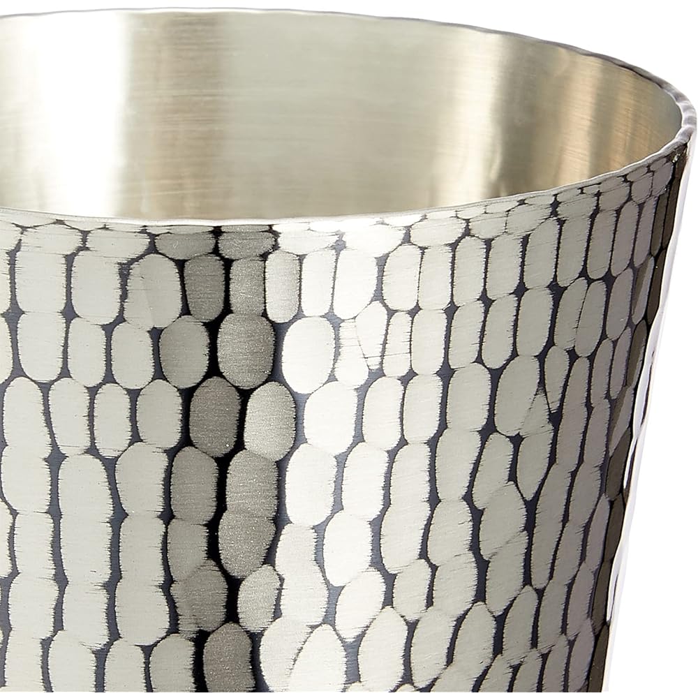 Shinko Metal Tumbler, Tin, Black Finish, Medium 350ml, Pure Copper Tin, Black Finish, Handmade Hammered Tumbler BR-202SB