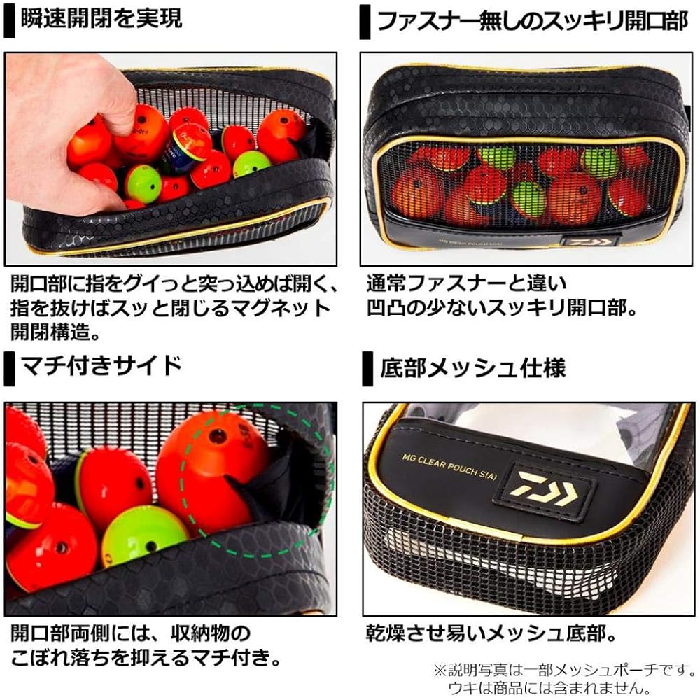 DAIWA MG Clear Pouch (A) S Black