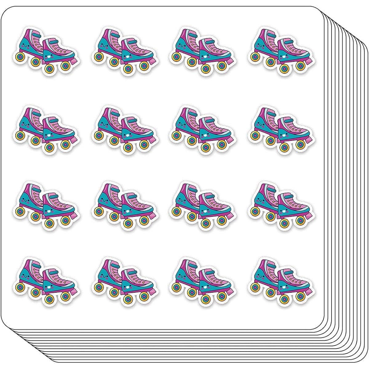Roller Skate Planner Stickers, 1.37cm Monthly Scrapbooking Kids DIY Art Crafts 208 Pack
