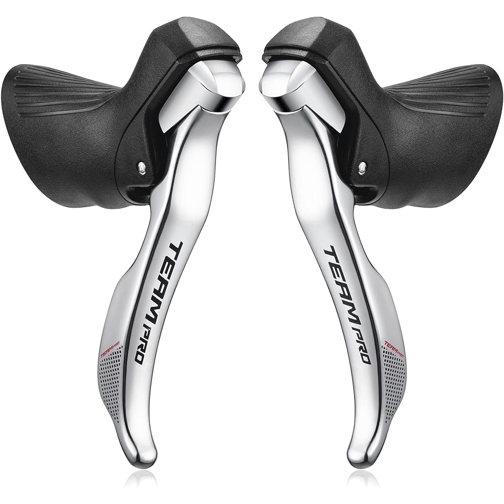 SENSAH Silver STI Lever Bicycle Left/Right Derailleur/Shifter › Shift Lever 2X7s/2X8S/2X10 / 2X9S/2X11s (QUANTUM Silver (2x10) Compatibility 4700)