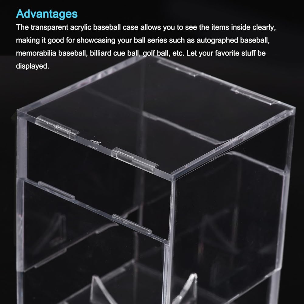 uxcell Baseball Display Case Autographed Baseball Case Display Clear Acrylic Display Case Baseball Storage Case for Memorabilia Baseball 4 Pieces