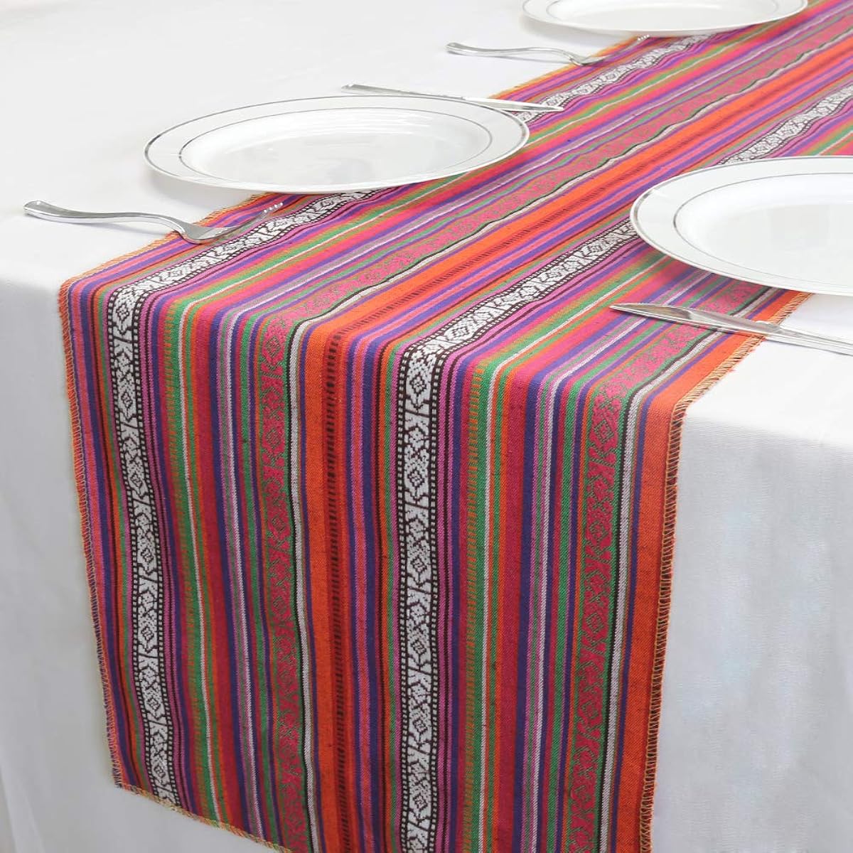 TRLYC 12"*108" Luxury Glitz Wedding Party Table Linen Sequin Rectangular Table Runner, Colors Available, 12"*108" SH-GQK 1p 14x108 Mexican Tablerunner