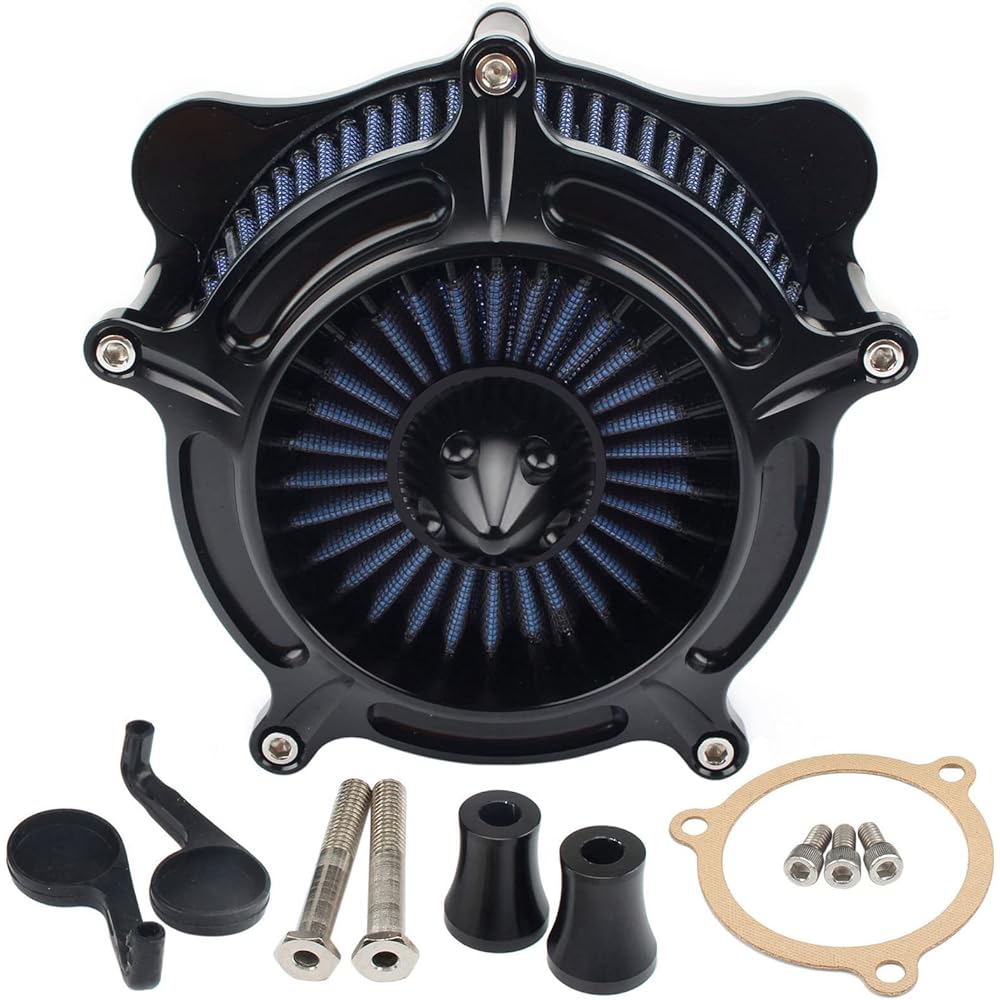 Motorcycle Air Cleaner Turbine Intake Filter Harley Touring Road King Street Glide Electra Glide 08-2016 Softail Dyna FXDLS 2017