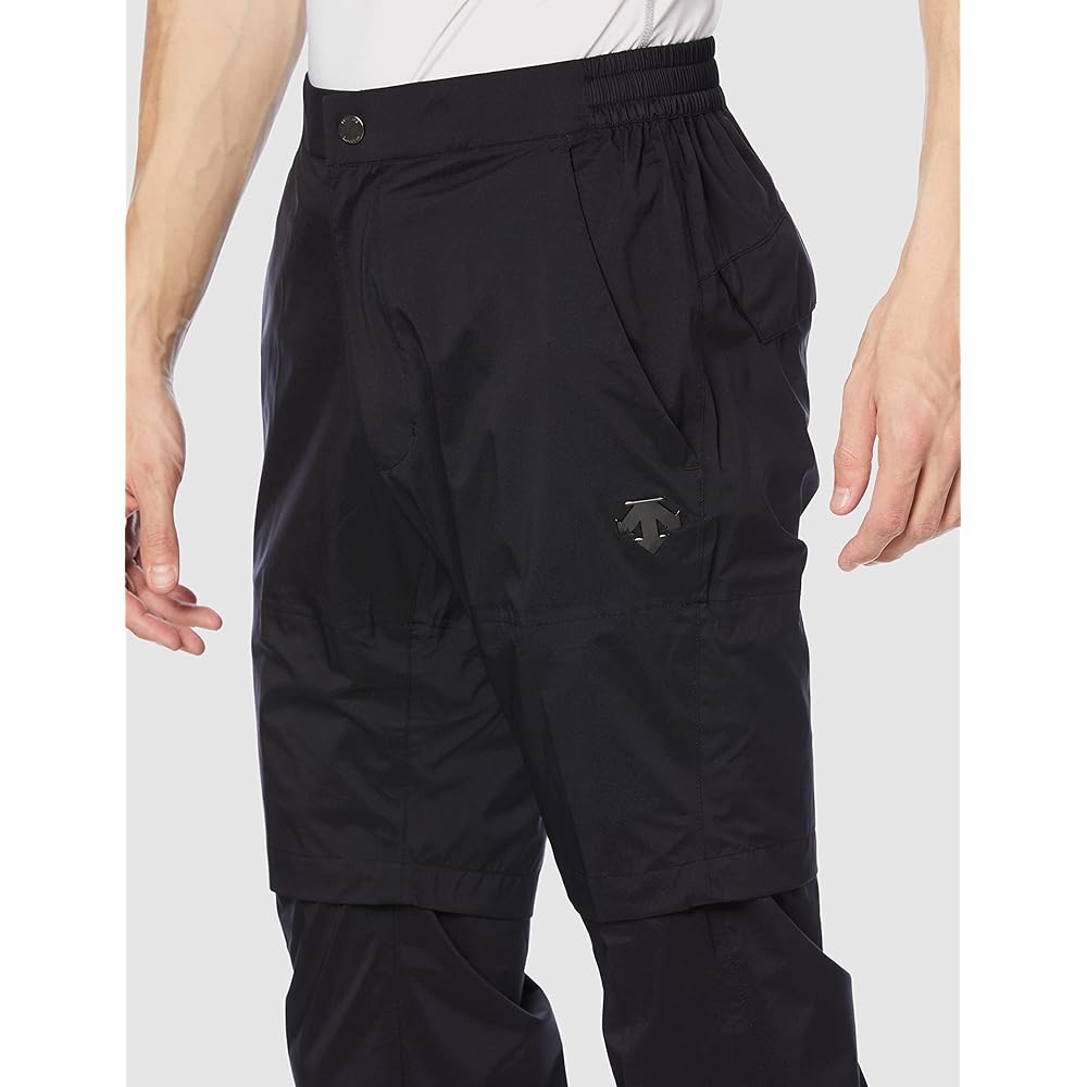 [DESCENTE GOLF] Rain Pants, Water Pressure Resistance 20,000mm, Breathable, Water Repellent, Adjustable Length, Stretch, Ventilation, Storage Bag Included, Rainy Weather, Black Golf DGMTJG00 Men's