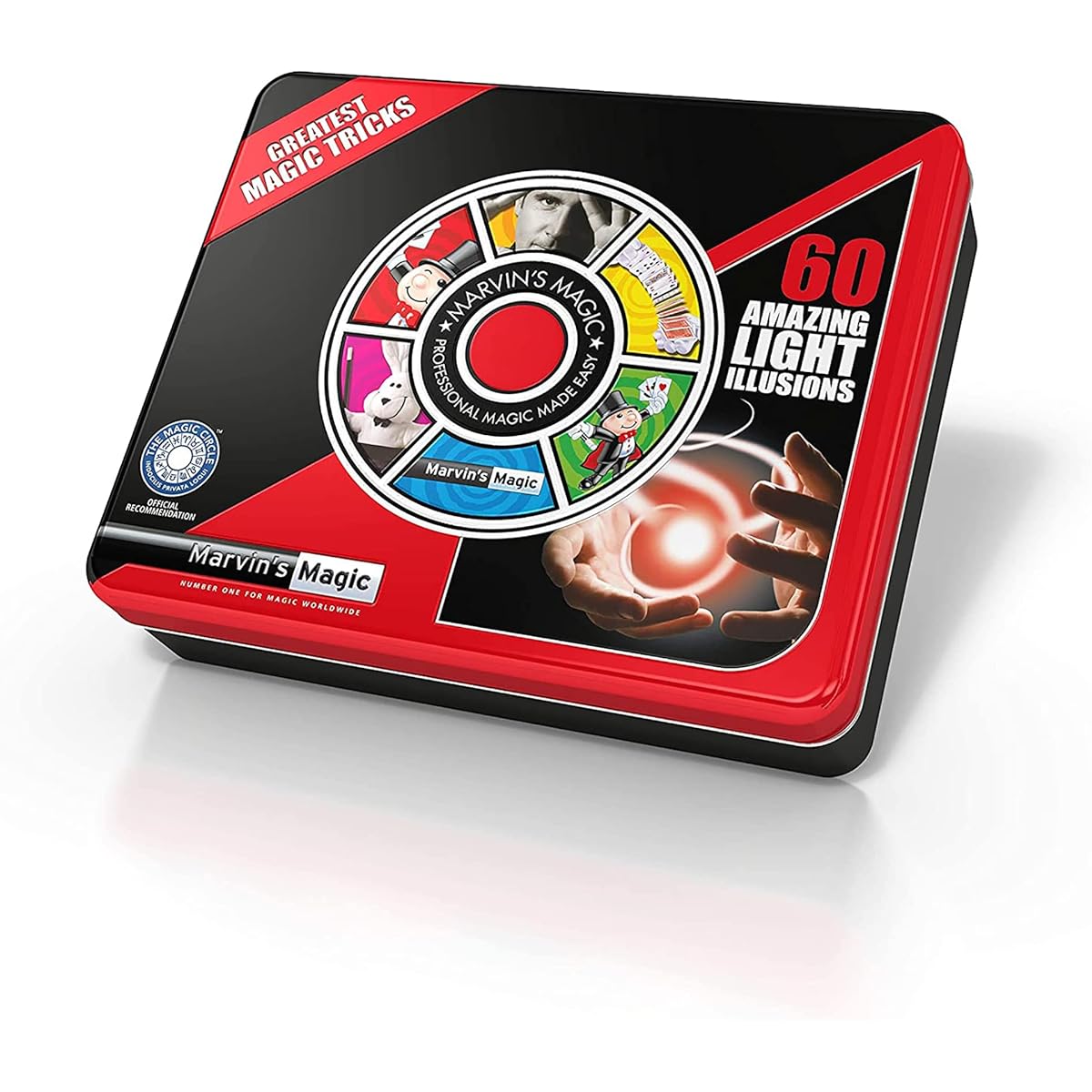 Marvin's Magic - 60 Amazing Light Illusions | Awesome Magic Tricks for Kids | Includes Lights That Can Be Seen From Anywhere, Mysterious Magic Sooker, Sponge Ball, and More