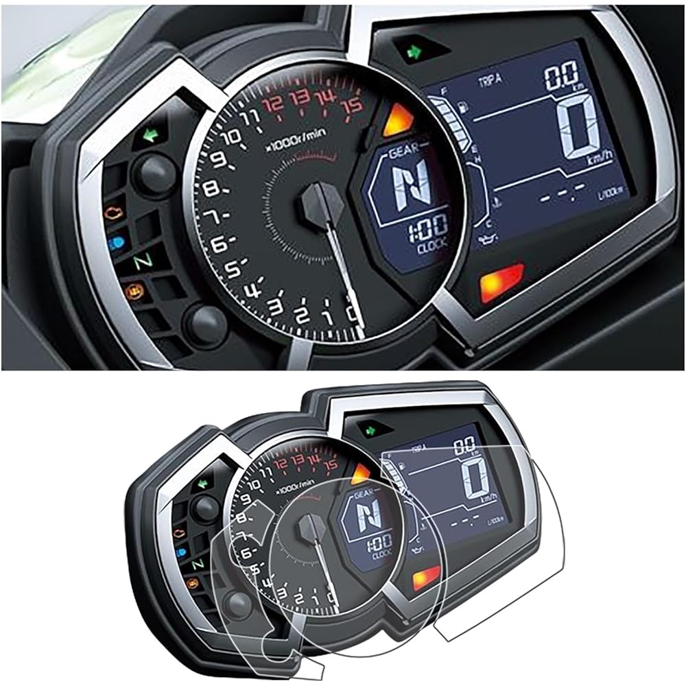 Fits for Kawasaki Ninja 400 Z400 NINJA400 2018-2021 Motorcycle Instrument Dashboard Cluster Scratch Protection Film Screen Protector Instrument (Color : 2 PCS)