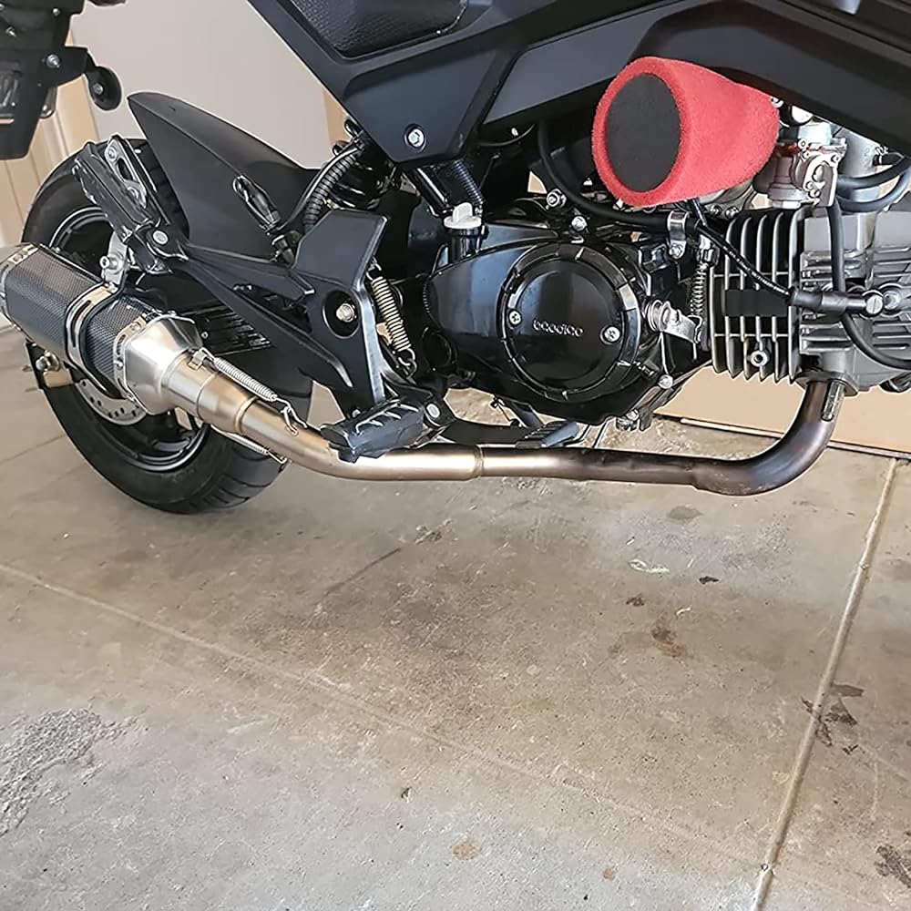 Motorcycle Slip-On Exhaust Muffler Compatible with Hon.da Grom MSX125 2013 2014 2015 2016 2017 2018 2019 2020 2021 2022 2023