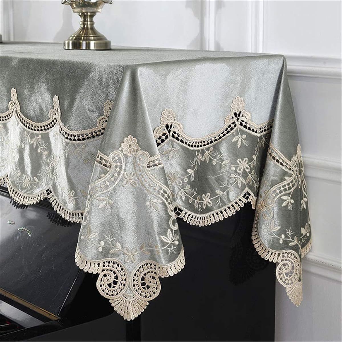 Digital Piano Dust Cover Modern Piano Towel Full Cover Dustproof Clean 90x220cm for Universal Piano (Color: B, Size: Free size)