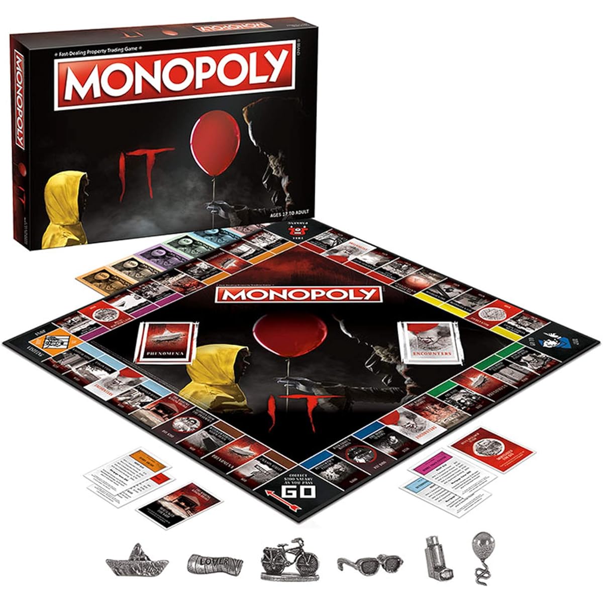 Monopoly IT Board Game | Based on the 2017 Drama/Thriller IT | Officially Licensed IT Merchandise | Themed Classic Monopoly Game