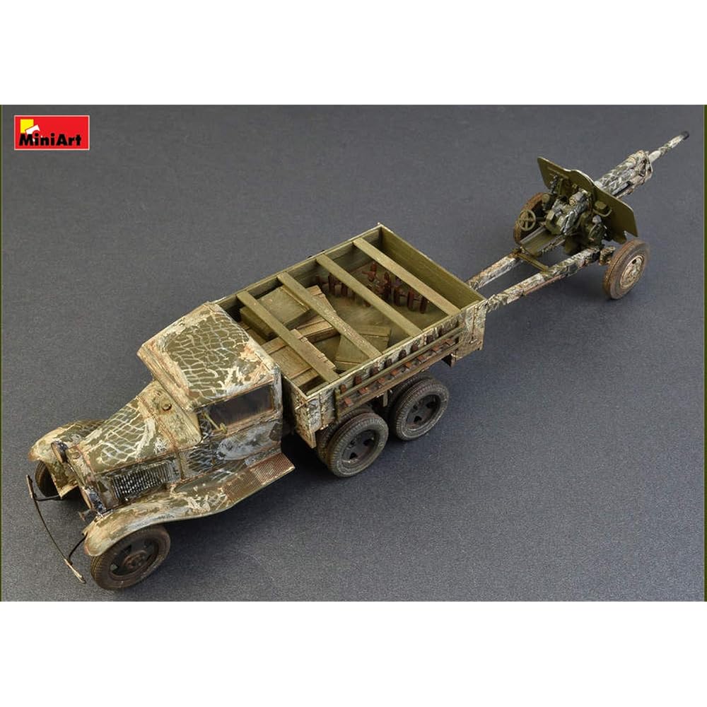 Miniart 1/35 Soviet 2T6x4 truck & 76mm USV-BR gun plastic model MA35272