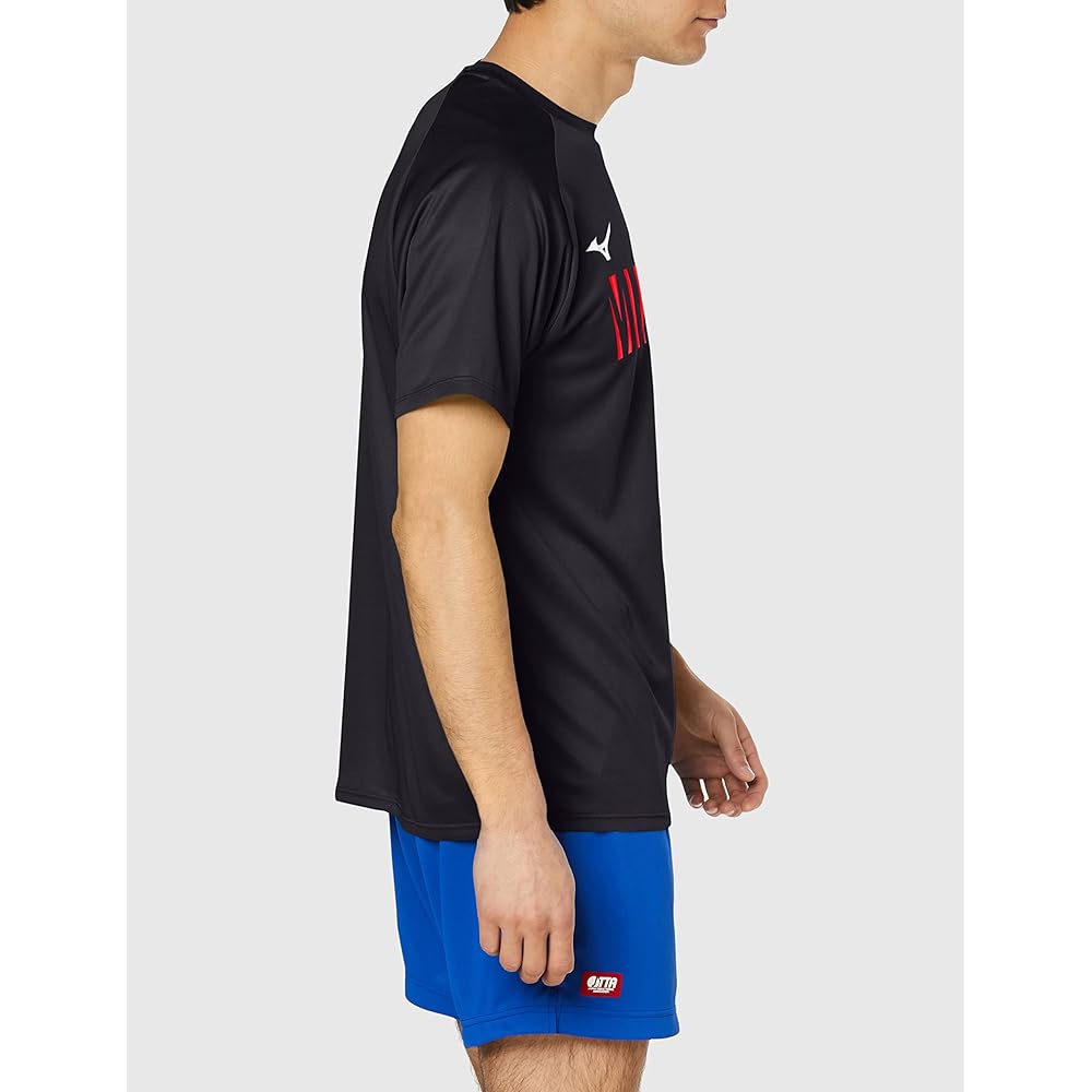 [Mizuno] Table Tennis Wear Game Shirt, Short Sleeve, U-Neck, Unisex, Sweat Absorbent, Quick Drying, JTTA Officially Approved, 82JAA111