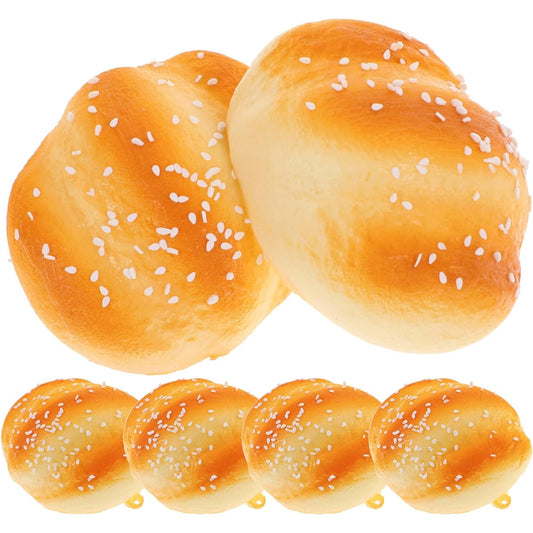 6 Pieces Artificial Bread Fake Simulation Realistic Food Fake Cake Decoration Model Kitchen Party Decoration Photography Props