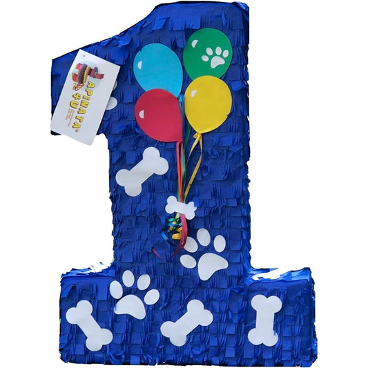 APINATA4U One-Piece Pinata for Puppy Theme Party, Blue