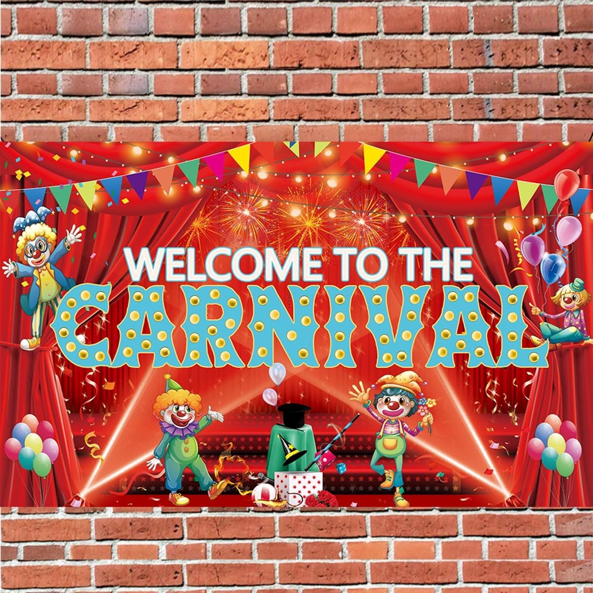 LOONELO Carnival Circus Tent Background Carnival Carnival Theme Party Decoration Carnival Game Decoration Circus Theme Party Decoration Red