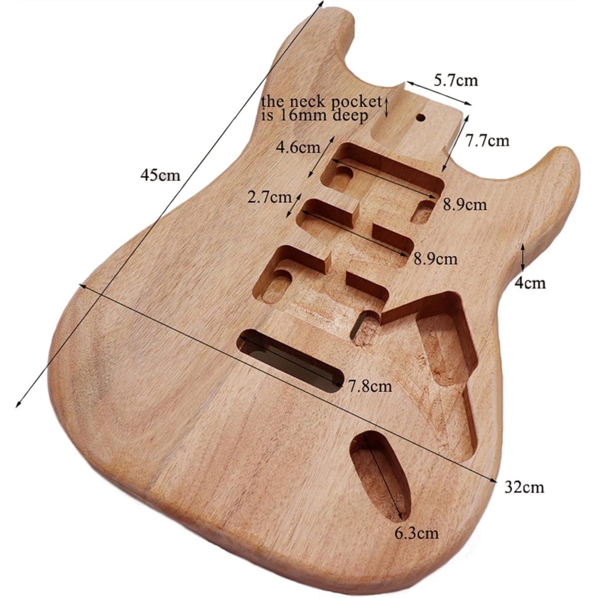 Electric guitar body Natural color guitar body Guitar body (Color: 1)