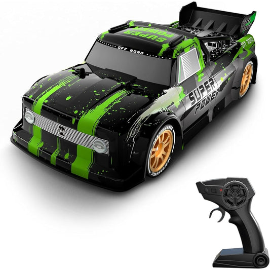 ROBOT PLAZA RC Car with Tire Replacement, Spray Function, 4-wheel Drive, Front and Rear Lights, Drift, Kids Toy, Birthday Gift for Boys