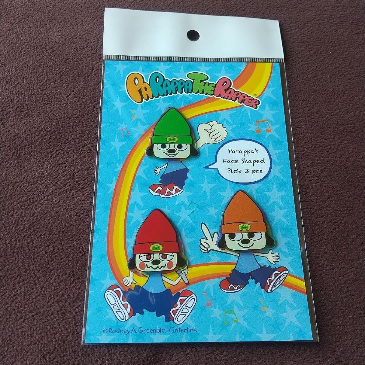 PaRappa the Rapper Guitar Face Pick Rodney PS Goods