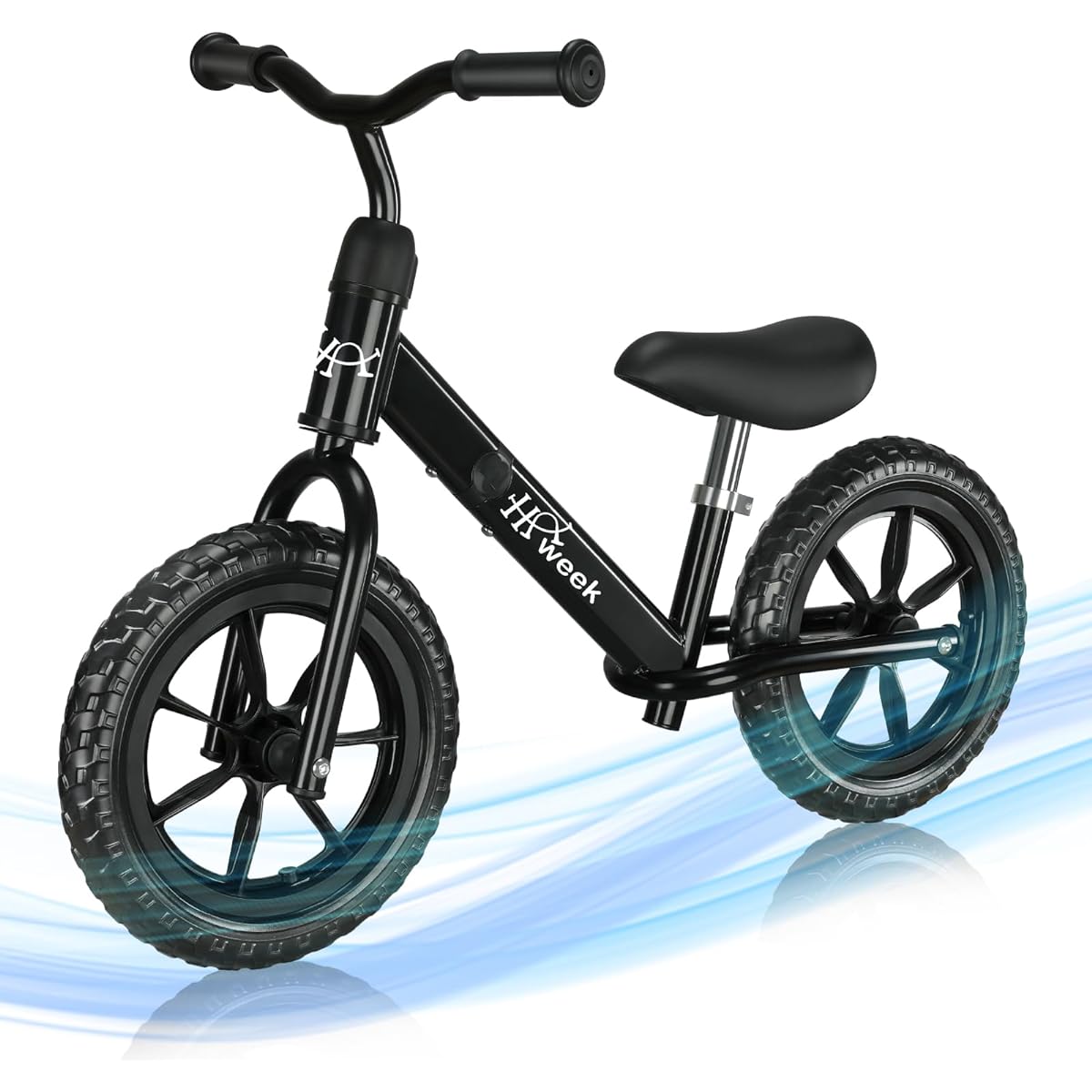 HAWEEK Toddler Balance Bike, 12" Pedalless Balance Bicycle for Kids 24 Months to 5 Years Old, Tool-Free Adjustable, Gift Bike for 2-3 Year Old Boys/Girls