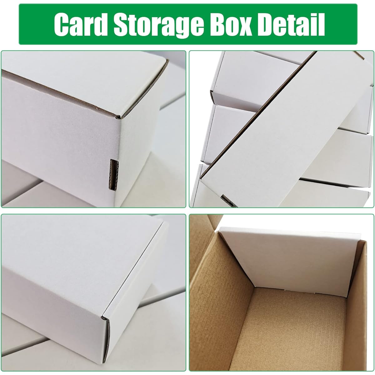 PLAYGOGYM Trading Card Storage Box - Baseball Card Storage Organizer - Sports Card Storage Box for Baseball Cards, Football Trading Cards, Game Cards Holder 5 Pack - 1750 Cards