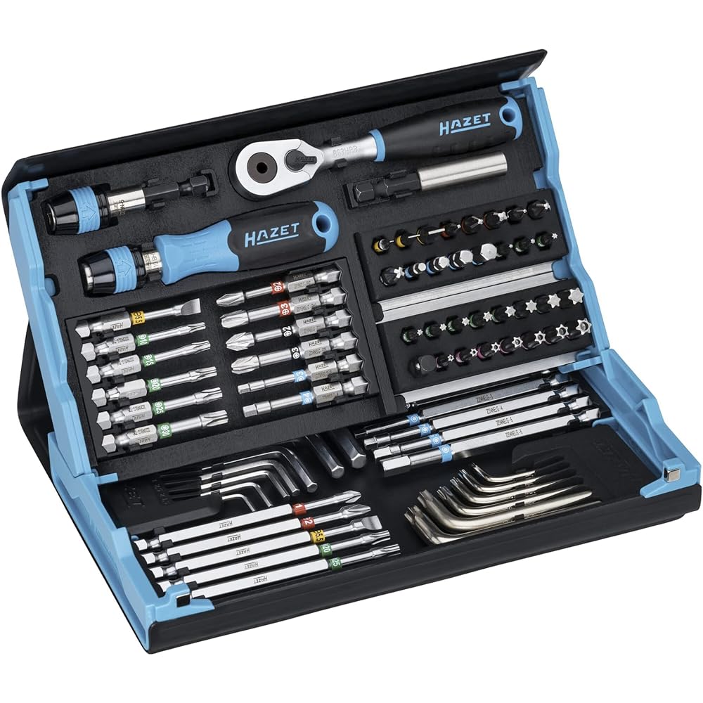 HAZET Bit Set 73 Pieces Drive: Hexagon 6.3 (1/4 inch) Folding Tool Set Made in Germany [Regular Japanese Import] 2200SC-31