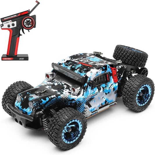 1/28 Scale Car, mewmewcat 284161 Remote Control Car 1/28 2.4GHz 30KM/H High Speed Off-Road Truck 4WD Car Racing Climbing Car Gift for Kids Adults
