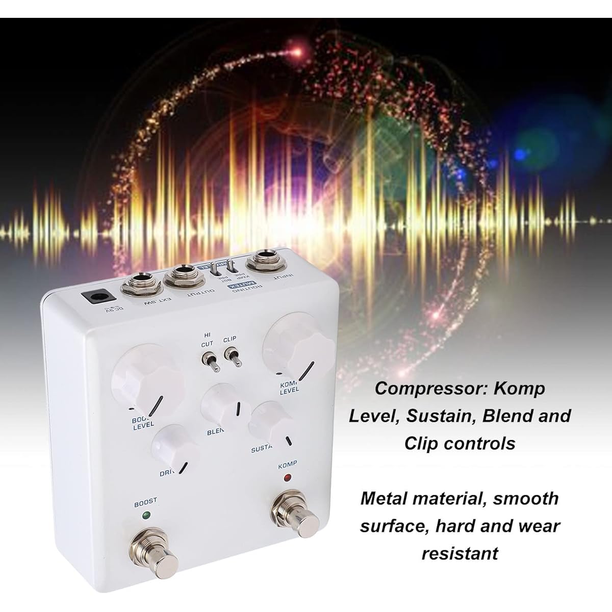 Compressor pedal, booster effect combination circuit easy adjustment for electric guitar