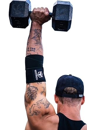 IRON BULL Classic Elbow Wrap Elbow Supporter (Black)