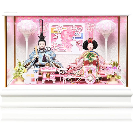 [Hina doll case] [Modern Hina doll case] Hina doll case Rabbit and Hina doll case "Small Sango Shinno": Supervised by Fushimiya [Hina doll] [Hina doll]
