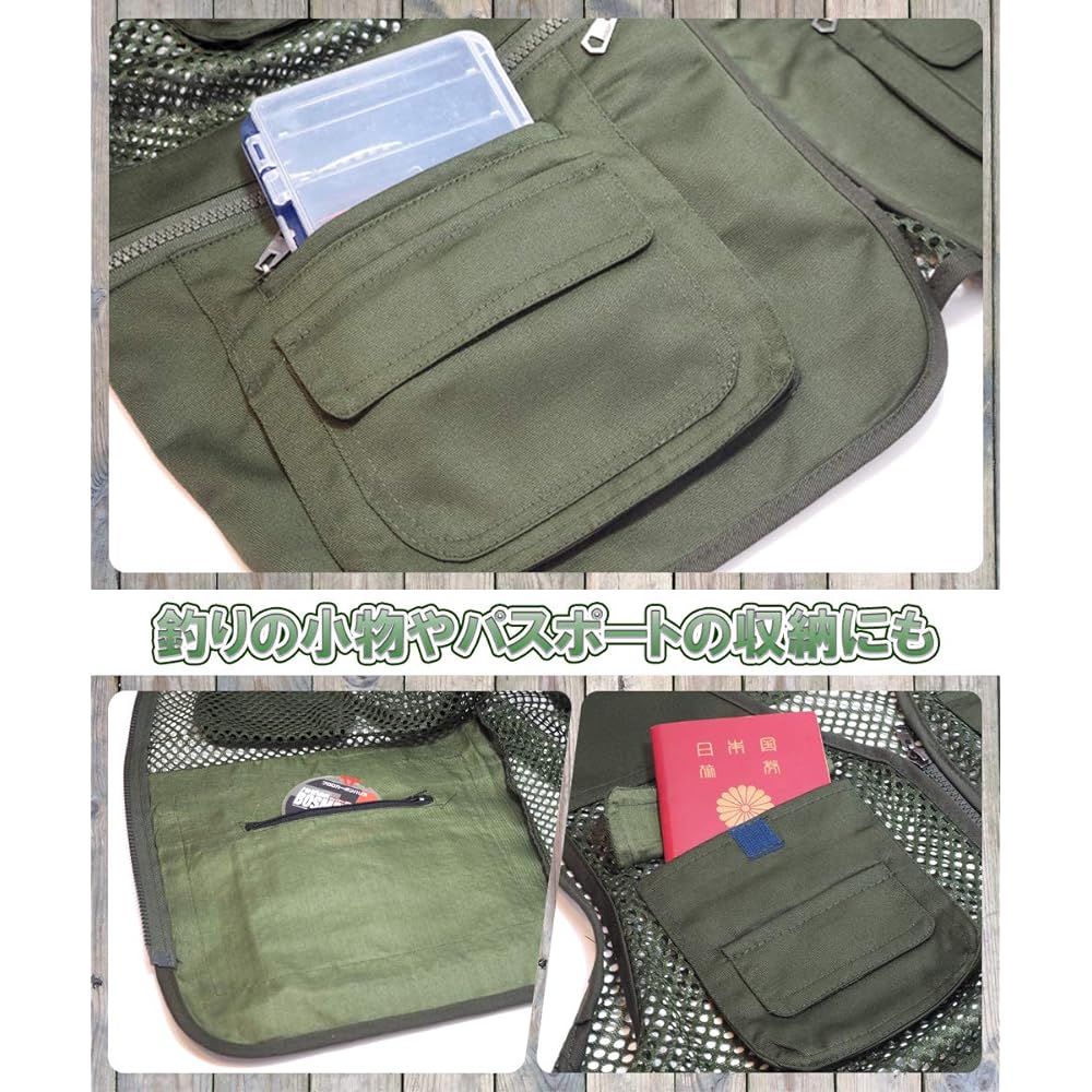 [MAKANATS] Fishing Vest Mesh 10 Pockets Photography Fishing Vest