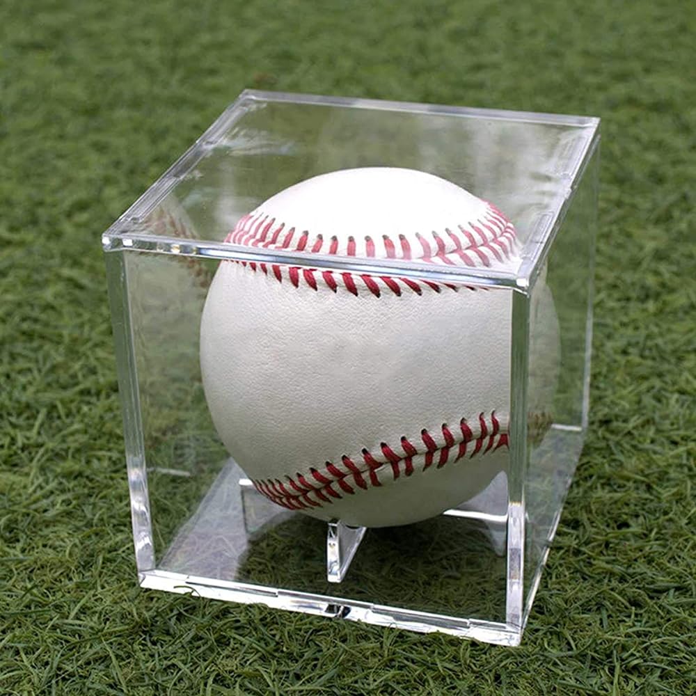 Tubbi Signed Ball Case Set of 6 Baseball Home Run Ball Case Baseball Acrylic Collection Case with UV Protection to Prevent Deterioration and Discoloration Ball Display of Important Commemorative Balls and Home Run Balls Compatible with hardball baseballs