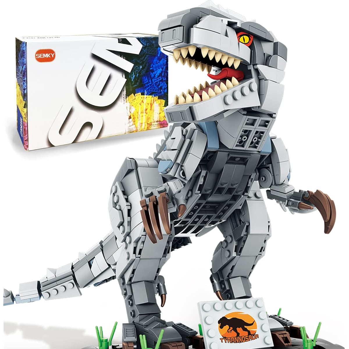 SEMKY Dinosaur Series Tyrannosaurus Model Set, (993 Pieces) - Building Blocks Toy Gift for Kids