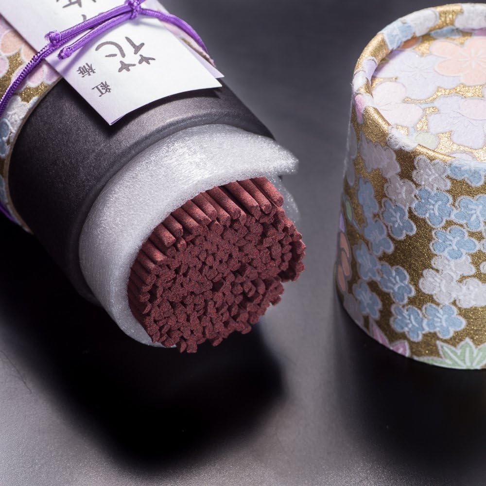 Okuno Seimeido Incense Sticks Set of 5 Flower Comparisons in Paulownia Box