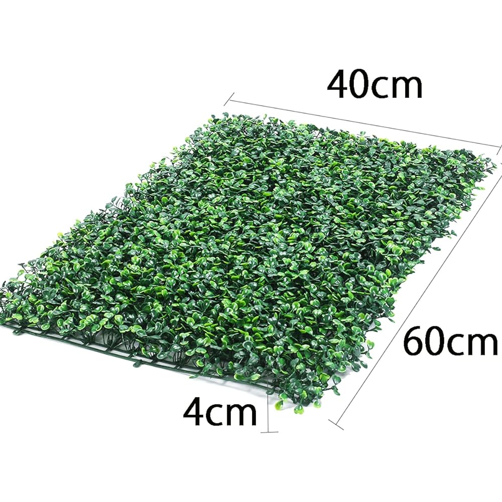sumunior Wall Fake Green Artificial Plant Mat 12 Pieces 60X40cm/Sheet Fake Green Wall Greening Wall Hanging Artificial Wall Lawn Realistic Plant Wall Decor Indoor/Outdoor Use Mat Privacy Fence Home Decoration Green Screen Lawn Mat