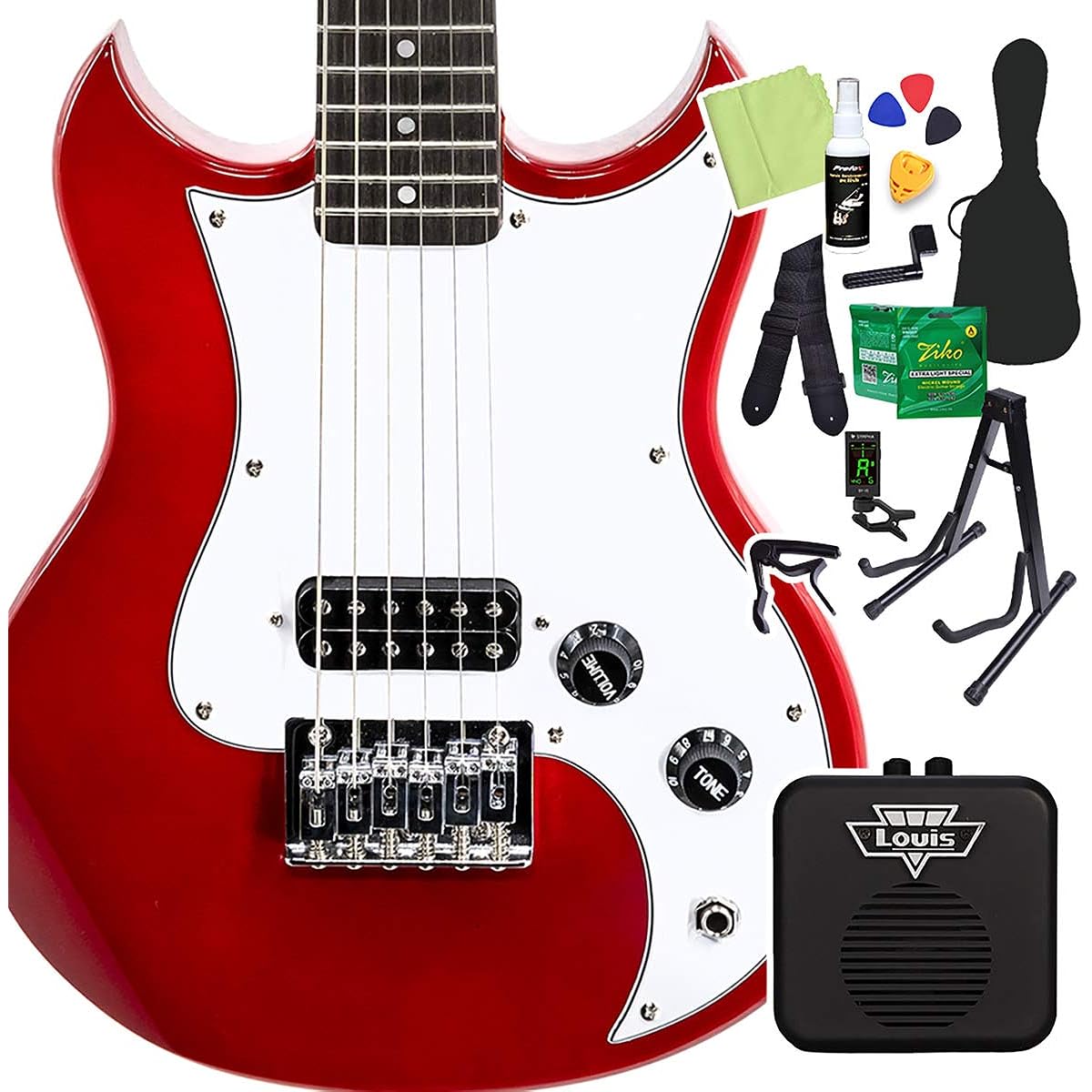 VOX SDC-1 MINI RD (Red) Mini Electric Guitar Beginner 14-piece Set [With Mini Amplifier] Mini Guitar Travel Guitar Short Scale Red Box