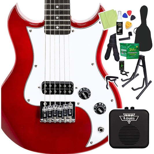 VOX SDC-1 MINI RD (Red) Mini Electric Guitar Beginner 14-piece Set [With Mini Amplifier] Mini Guitar Travel Guitar Short Scale Red Box