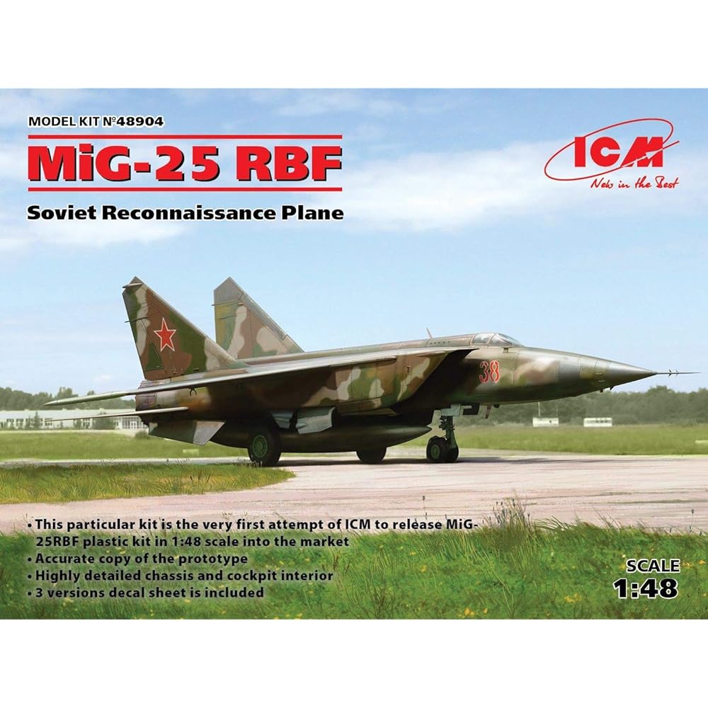 ICM ICM 1/48 Soviet Air Force MIG-25 RBF Plastic Model 48904