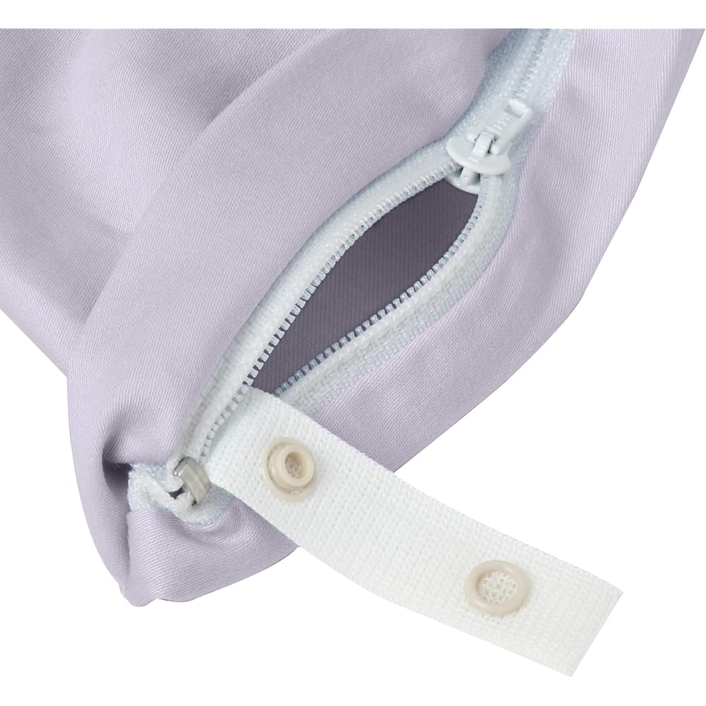 nishikawa [Nishikawa] Queen Duvet Cover, Antibacterial and Odor Resistant, Easy to Put On and Take Off, Made in Japan, 100% Cotton, Plain, Beaute Lavender, PTN1607057L