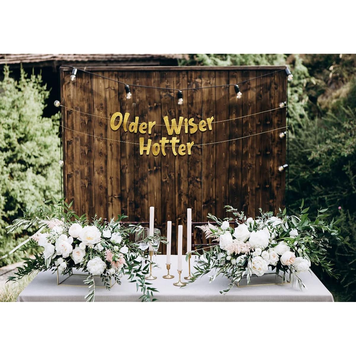 Funny Birthday Gold Glitter Banner - Happy Women and Men Birthday Party Supplies Ideas and Gifts - 21st, 30th, 40th, 50th, 60th, 70th, 80th, Adult Birthday Decorations